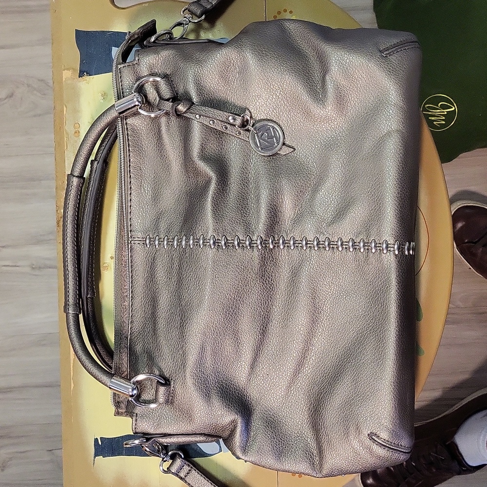 Relic Bronze with Silver Shoulder Bag